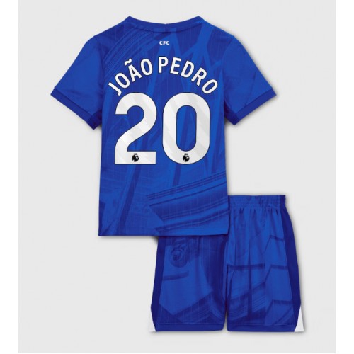 Stroje piłkarskie Chelsea Joao Pedro #20 Koszulka Podstawowej dla dzieci 2025-26 Krótki Rękaw (+ szorty)